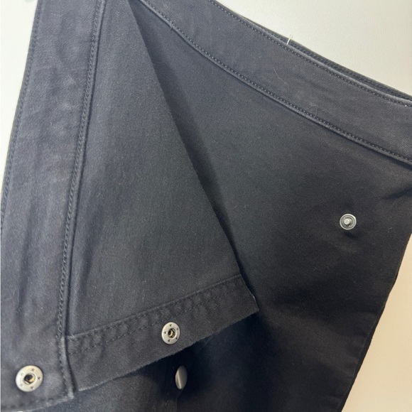 Free People We The Free Notched Denim Wrap Skirt Black - Picture 6 of 10